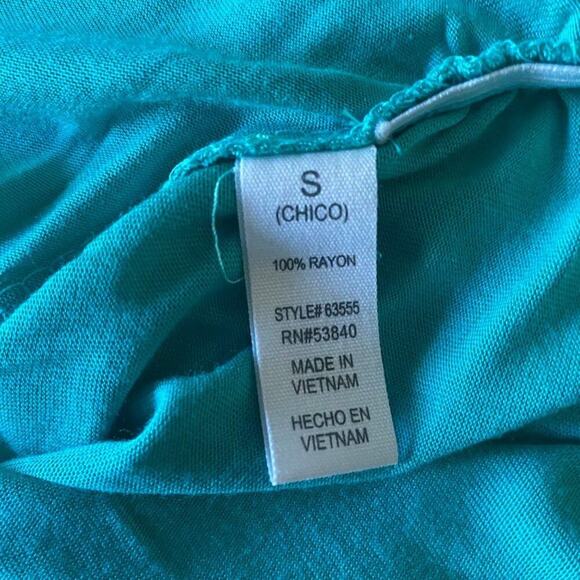 M Fredric sz S green long sleeve scoop top shirt - Picture 9 of 9